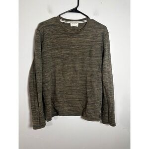 Selected Homme SLHJAY Crew Neck Sweatshirt Medium Organic Cotton Olive Brown